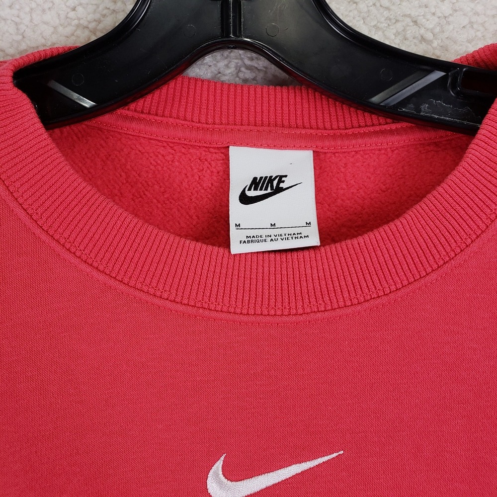 90s Style Center Swoosh Nike Sportswear Sweatshirt Womens M Red Athleisure - Picture 2 of 8
